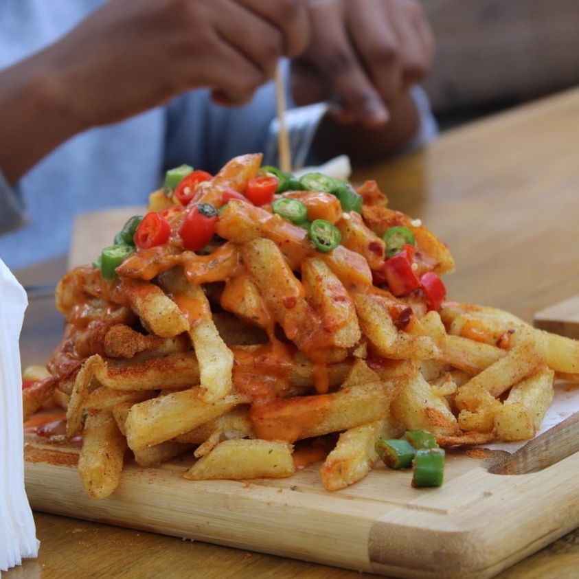 Burger Porn Inside Fly Fries